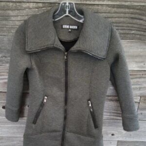 Steve Madden Charcoal Zip-Up Jacket Size Small Petite